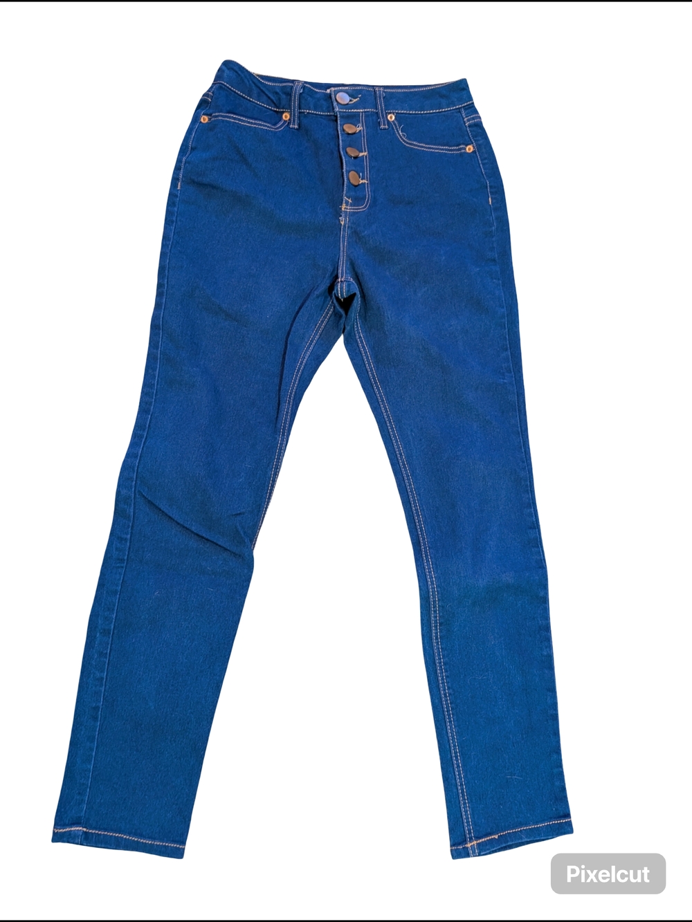 No Boundaries High-Rise Dark Blue Button-Fly Jeans